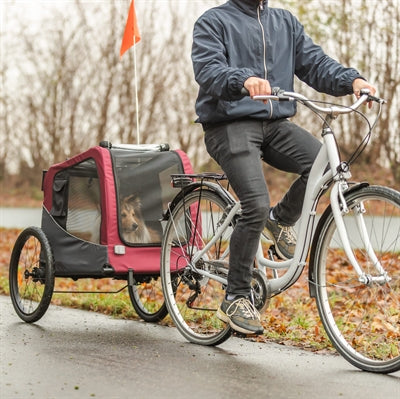 Trixie Hondenfietskar Grijs / Rood 61/125X56X64 Cm